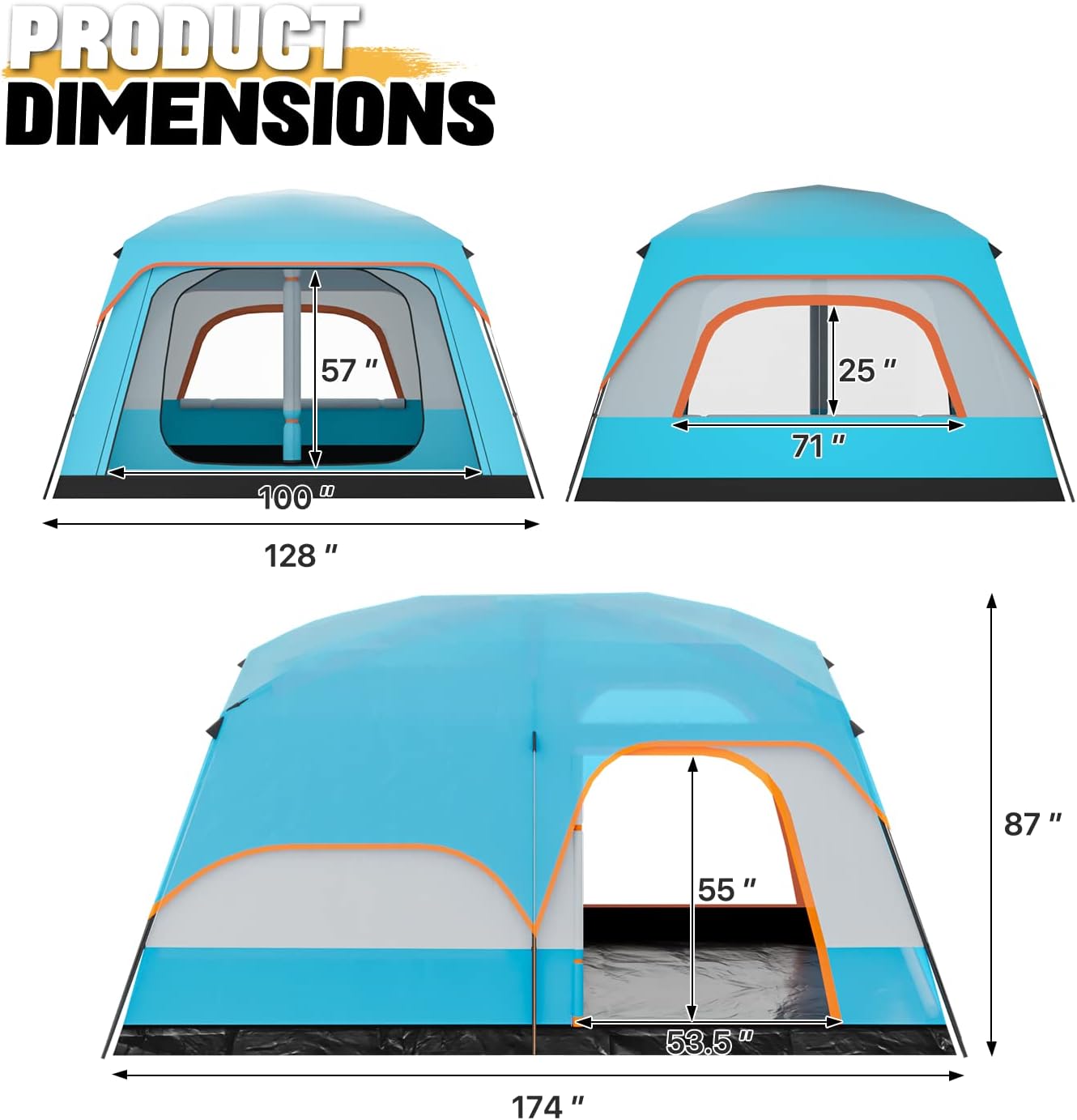 Tent 2 Person Waterproof, Ultralight Camping Tent, Easy Setup 2 Man Tent, Small Pack Size, Dome Tent for Outdoor, Bike Packing, Trekking - Image 2