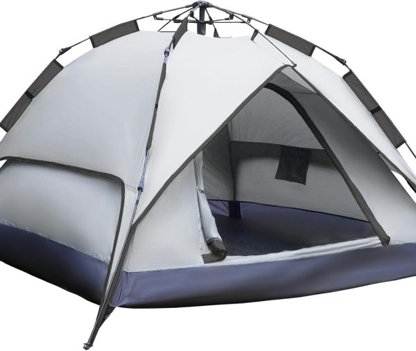 Camping Tent with Porch, Family Tent with Spacious Space, Water Resistant, Excellent Ventilation for Camping Outdoor Party Gathering