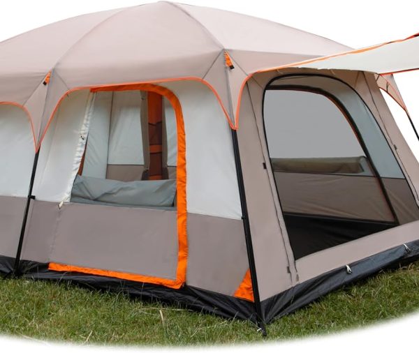 Fashionable Simplicity Outdoor camping tent 3-4 season 2-person Double Layer Backpacking Tent Aluminum Rod Windproof Waterproof for CampingTravel Climbing - Easy Set Up