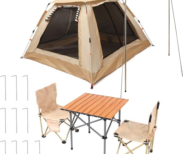 210D Oxford 10' x 10' Pop Up Canopy Tent with Netting, Instant Screen Room House, Tents for Parties, Height Adjustable, with Carry Bag, for Outdoor, Garden, Patio