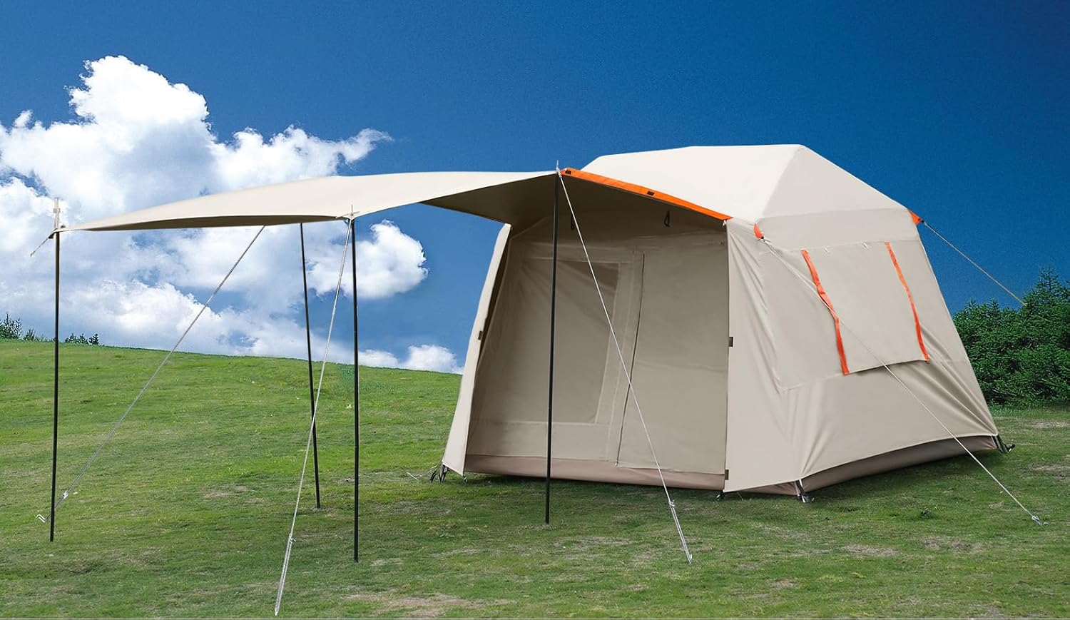 Automatic Camping Outdoor Pop-up Tent for Waterproof Quick-Opening Tents 4 Person Canopy with Carrying Bag Easy to Set | Inflatable Tents for Camping