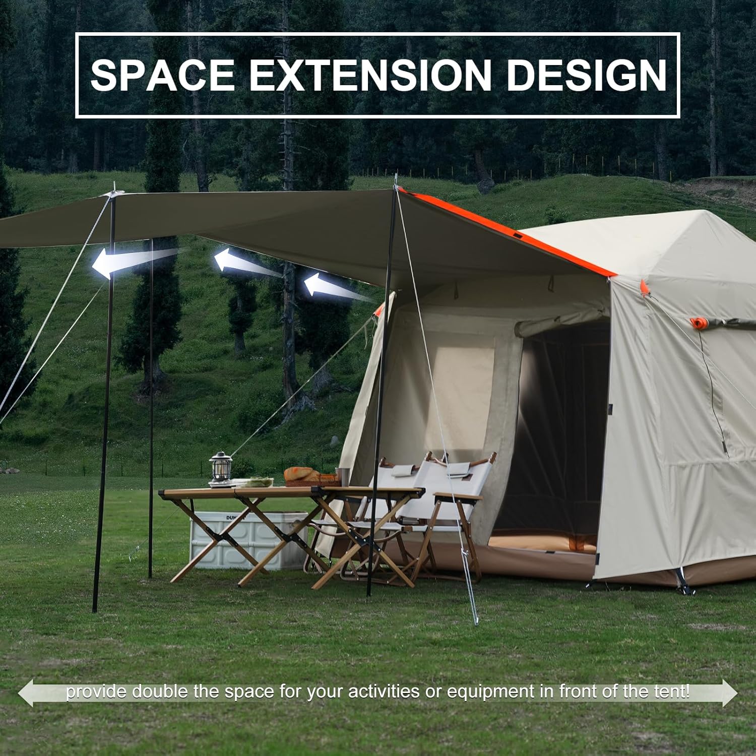 Automatic Camping Outdoor Pop-up Tent for Waterproof Quick-Opening Tents 4 Person Canopy with Carrying Bag Easy to Set | Inflatable Tents for Camping - Image 2